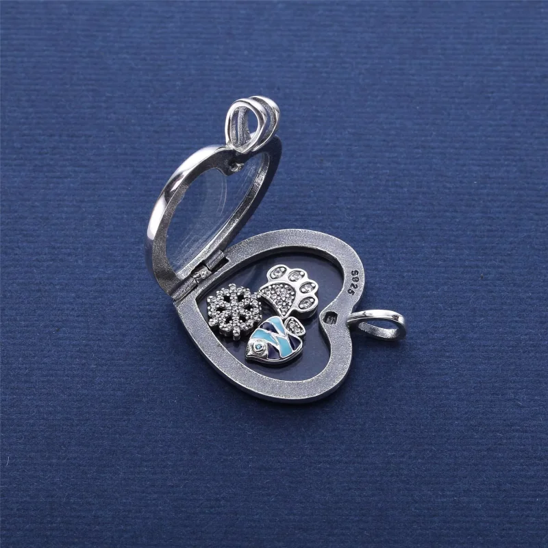 (obrázek pro) Náhrdelník s třpytivým srdcovým medailonem PANDORA - Zobrazit 3