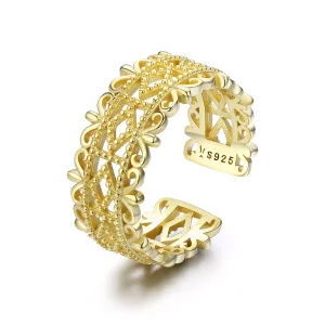 (obrázek pro) 14k Pozlacené prsten Krajkové Pokušení SCR461 Pandora styl