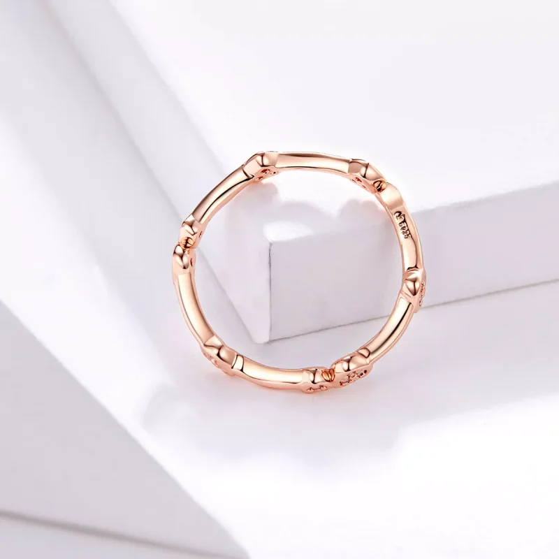 (obrázek pro) Rose Gold prsten Milujte Své Srdce SCR519, Kubická zirkonie, jako Pandora - Zobrazit 2
