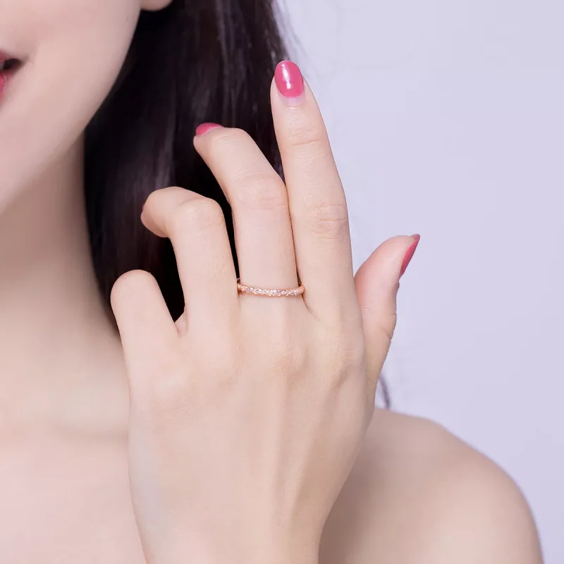 (obrázek pro) Rose Gold prsten Retro Vzory SCR514, Kubická zirkonie, jako Pandora - Zobrazit 5