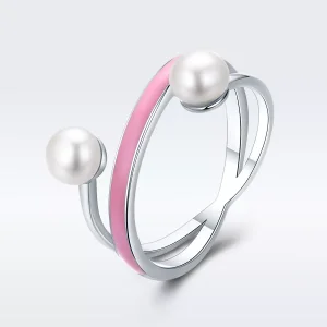 (obrázek pro) Stříbrné prsten Elegantní Geometrie SCR234 Pandora styl
