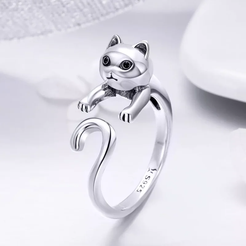 (obrázek pro) Stříbrné prsten Naughty Cat SCR409 Pandora styl - Zobrazit 2