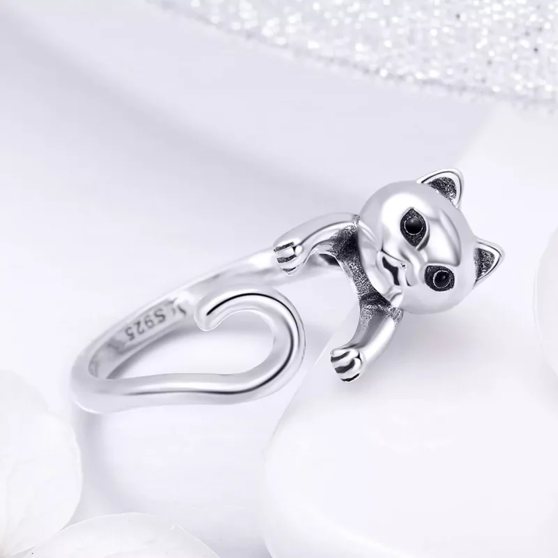 (obrázek pro) Stříbrné prsten Naughty Cat SCR409 Pandora styl - Zobrazit 4