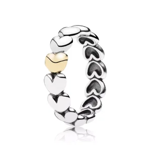 (obrázek pro) Prsten, sterlingové stříbro, 14kt zlato - 190898 - Prsteny | PANDORA