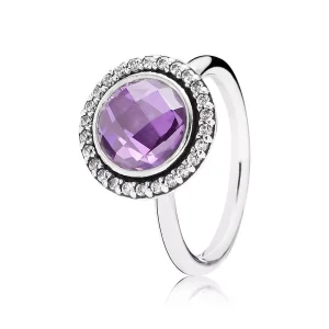 (obrázek pro) Prsten, sterlingové stříbro, fialová a čirá kubická zirkonie - 190904ACZ - Prsteny | PANDORA