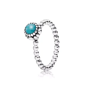(obrázek pro) Silver ring, birthstone-December, turquoise - 190854TQ - Prsteny | PANDORA