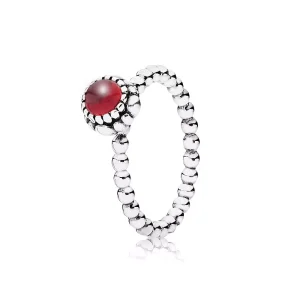 (obrázek pro) Silver ring, birthstone-January, garnet - 190854GA - Prsteny | PANDORA