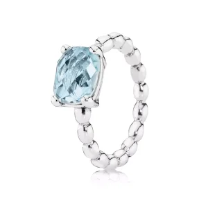 (obrázek pro) Silver ring with blue topaz - Teraz nové, nižšie ceny! - 190869BTP - Prsteny | PANDORA