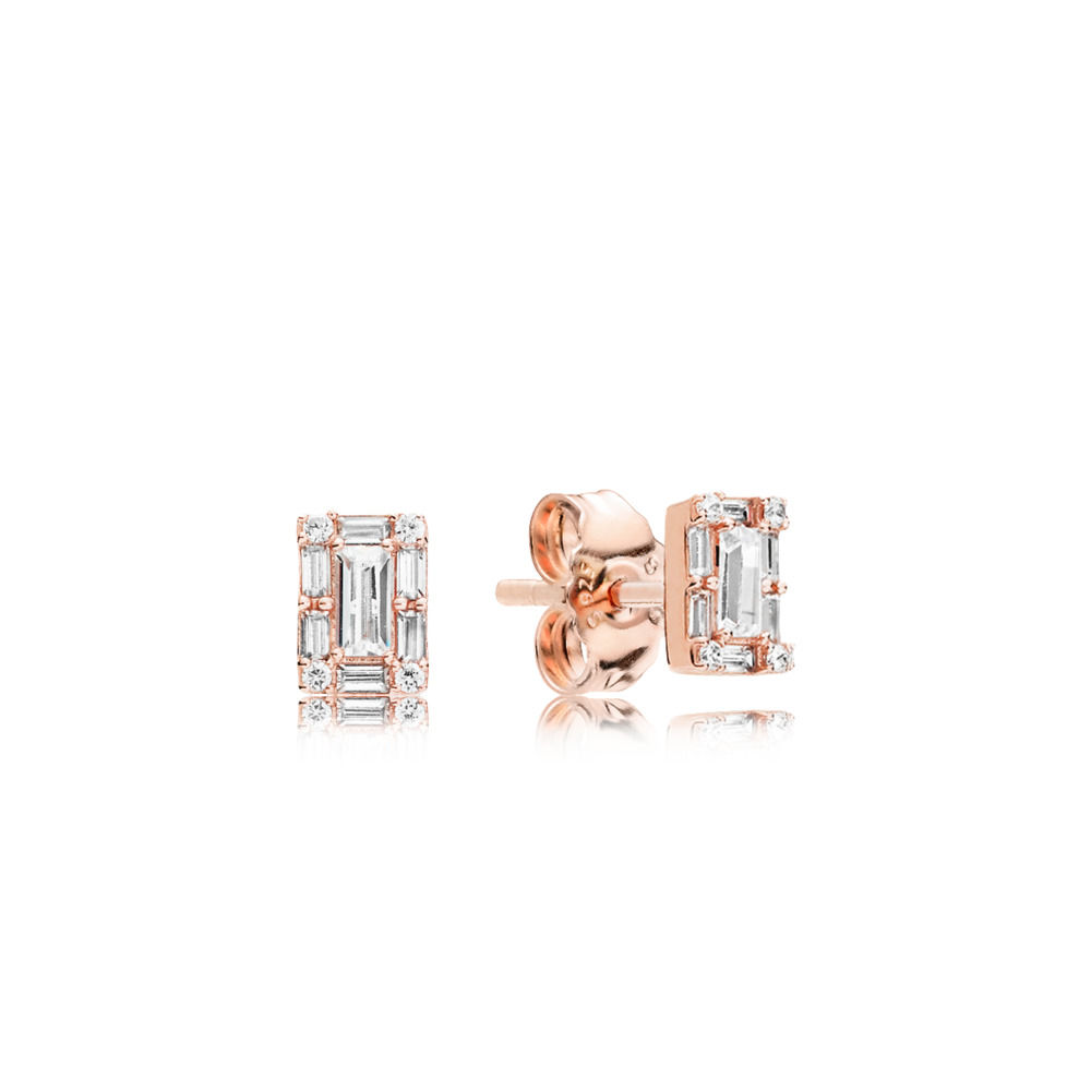 náušnice pandora svítící ledový stud 287567cz