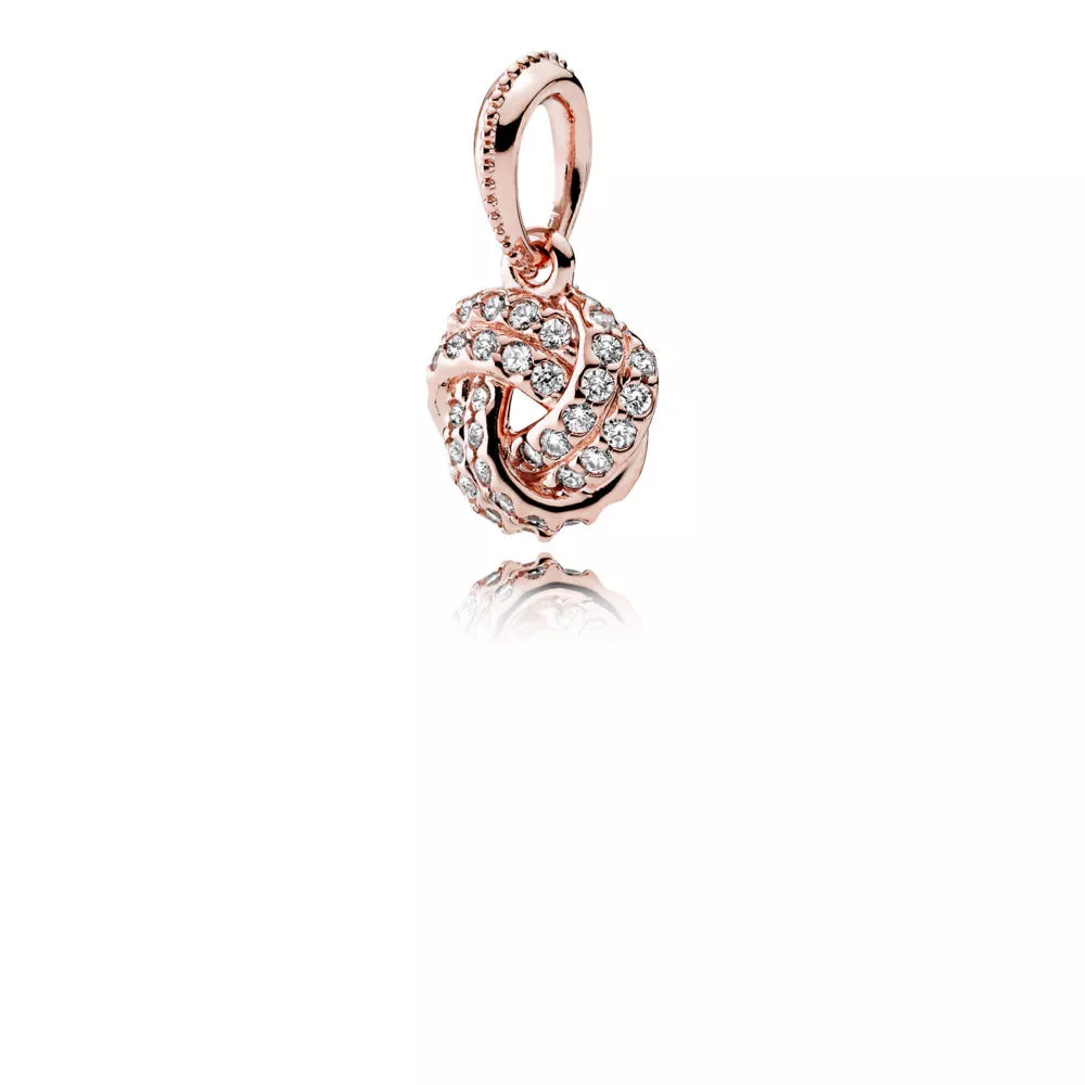 PANDORA Rose přívěsek Třpytivý uzlíček lásky - 380385CZ