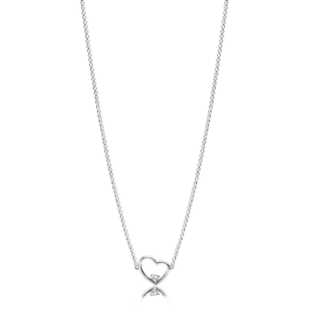 Náhrdelník PANDORA Asymetrické srdce lásky - 397797CZ