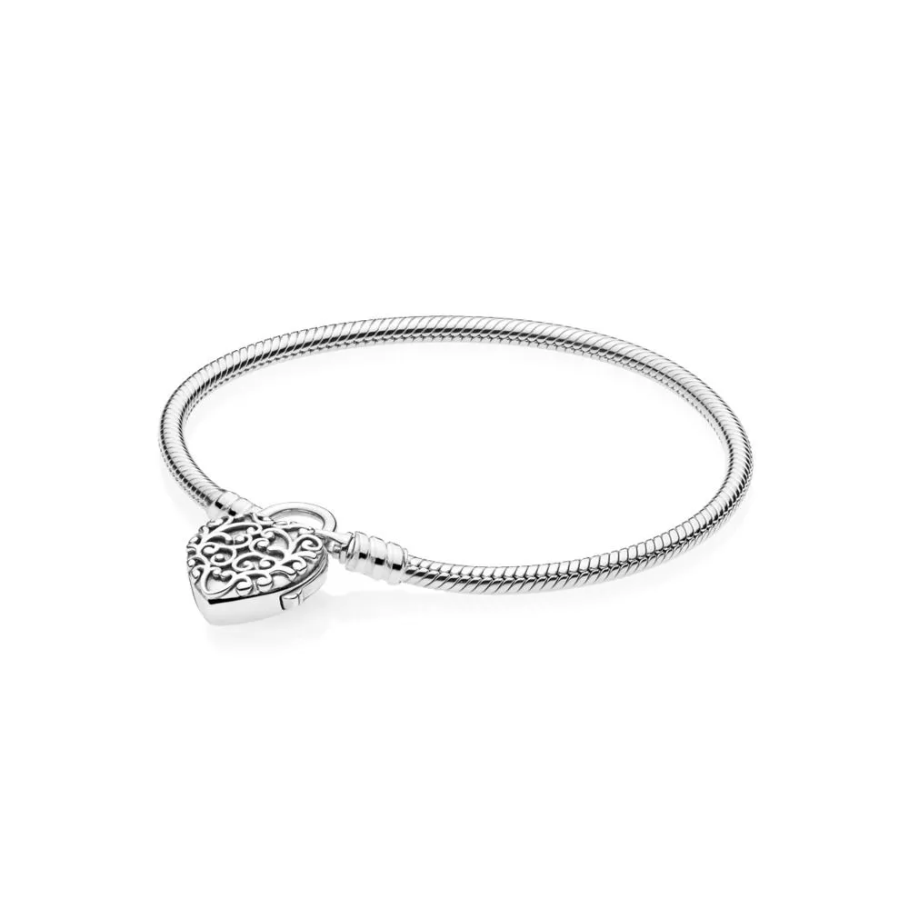 Náramek PANDORA Visací zámek Regal Heart - 597602