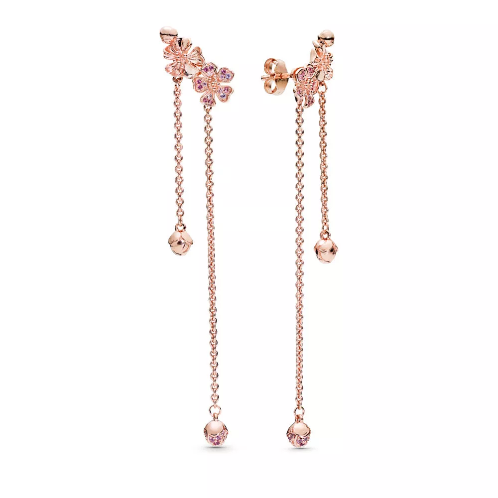 Visací náušnice PANDORA Květinka broskvová - 288089NCCMX