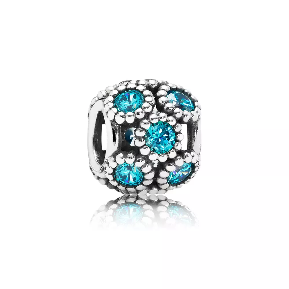 Filigránové modrozelené třpytivé kroužky - 791296MCZ - Přívěsky | PANDORA