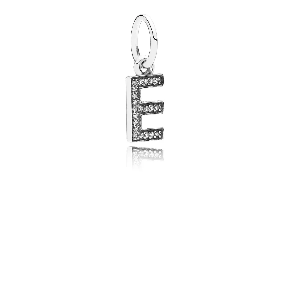 Písmeno E, sterlingové stříbro, kubická zirkonie - 791317CZ - Přívěsky | PANDORA