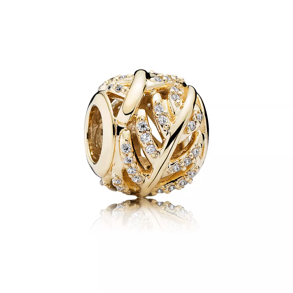 Přívěsek třpytící se pírko, 14k zlato, kubická zirkonie - 750831CZ - Přívěsky | PANDORA