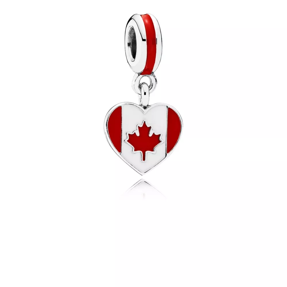 Visací přívěsek Kanadská vlajka srdce PANDORA