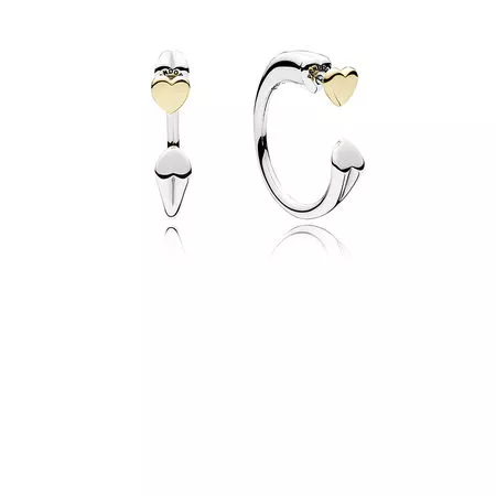 Dvě srdce - 296576 - Náušnice | PANDORA