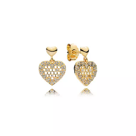 Krajka z pláství - 267068CZ - Náušnice | PANDORA