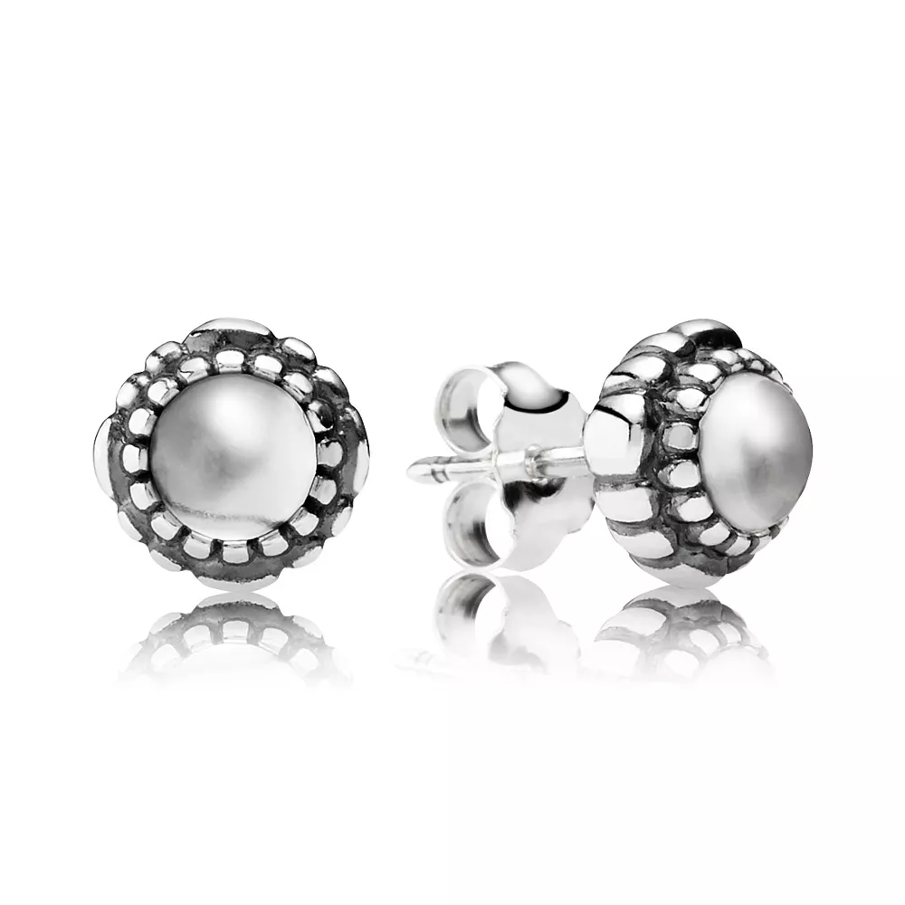 Naušnice, sterlingové stříbro, duben - horský křišťál - 290543BK - Náušnice | PANDORA