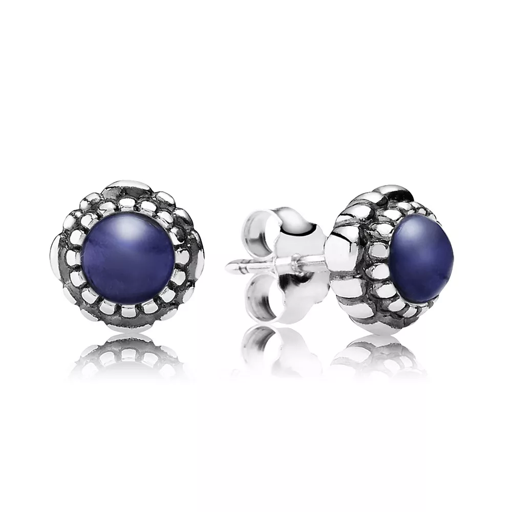 Naušnice, sterlingové stříbro, září - lapis lazuli - 290543LP - Náušnice | PANDORA