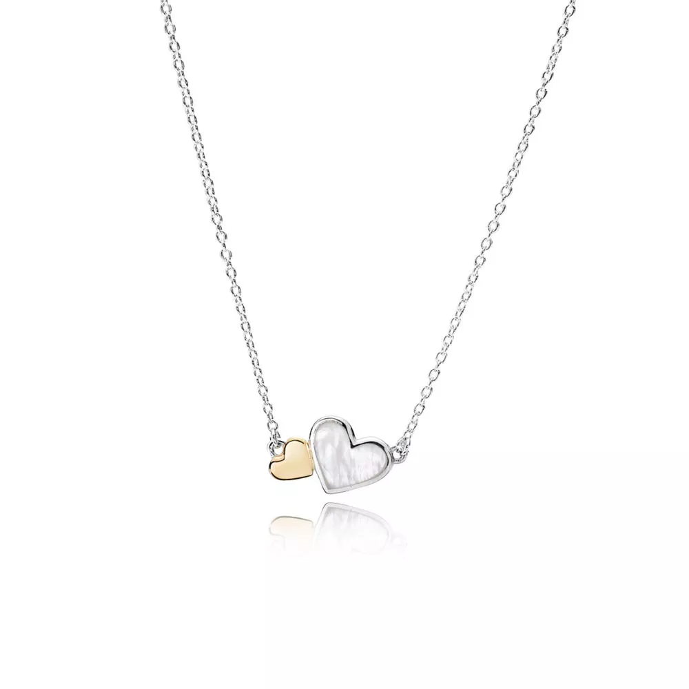 Perleťová srdce - 590521MOP-45 - Náhrdelníky a přívěsky | PANDORA