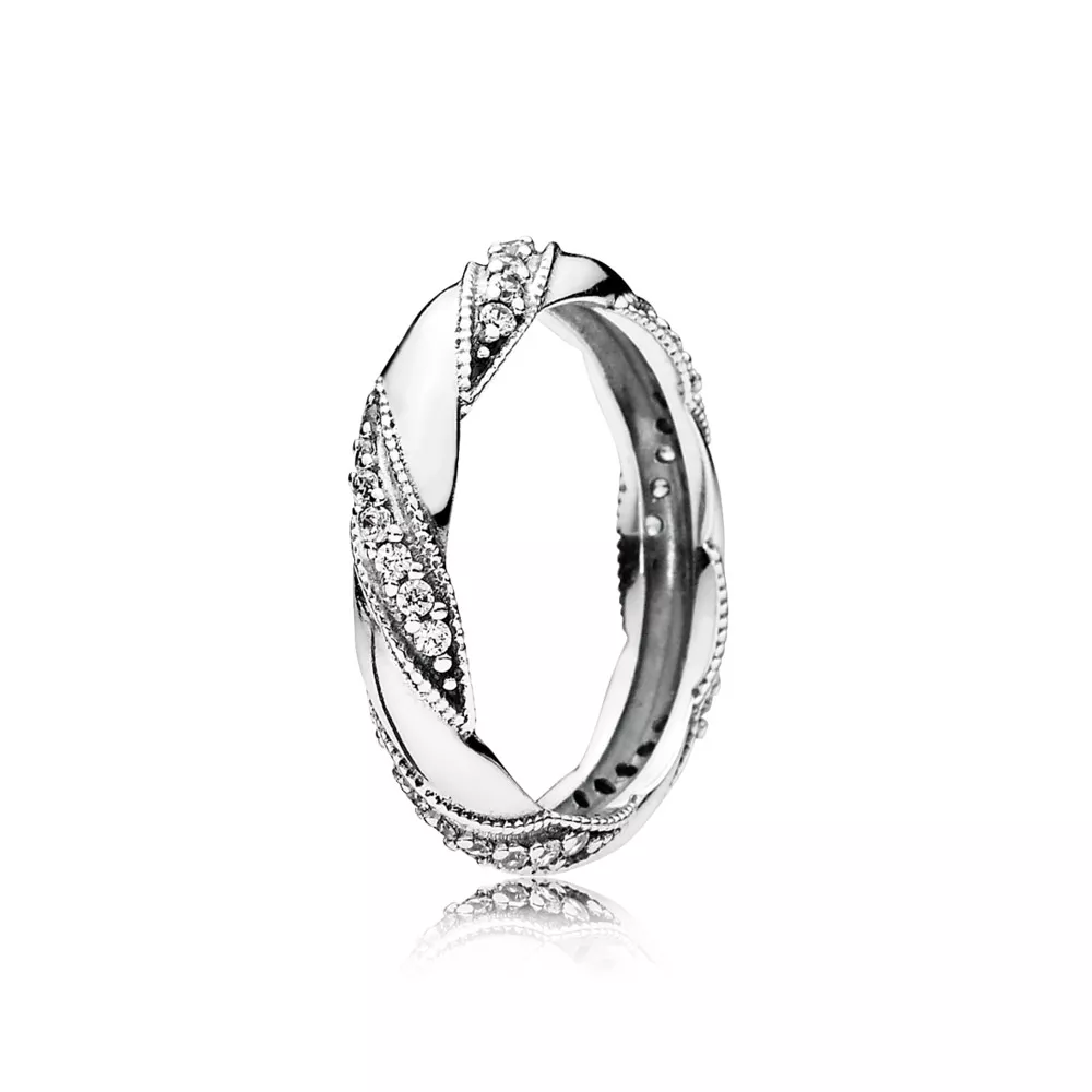 Prsten stuha lásky, sterlingové stříbro, kubická zirkonie - 190981CZ - Prsteny | PANDORA