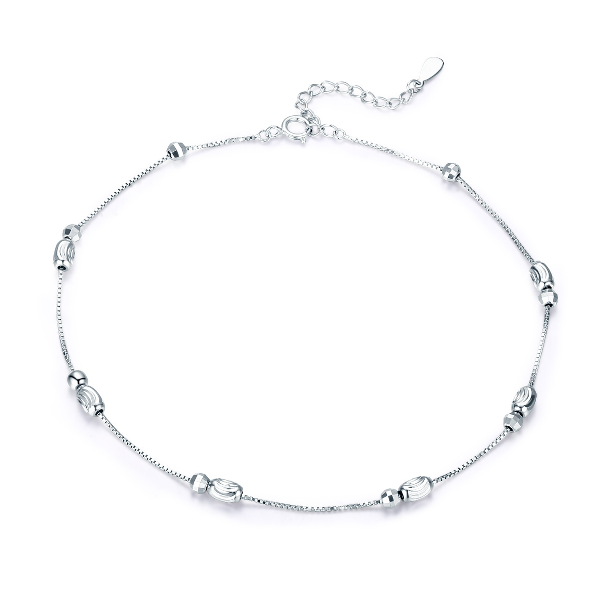 stříbrné anklet malé kulaté korálky sct010 jako pandora