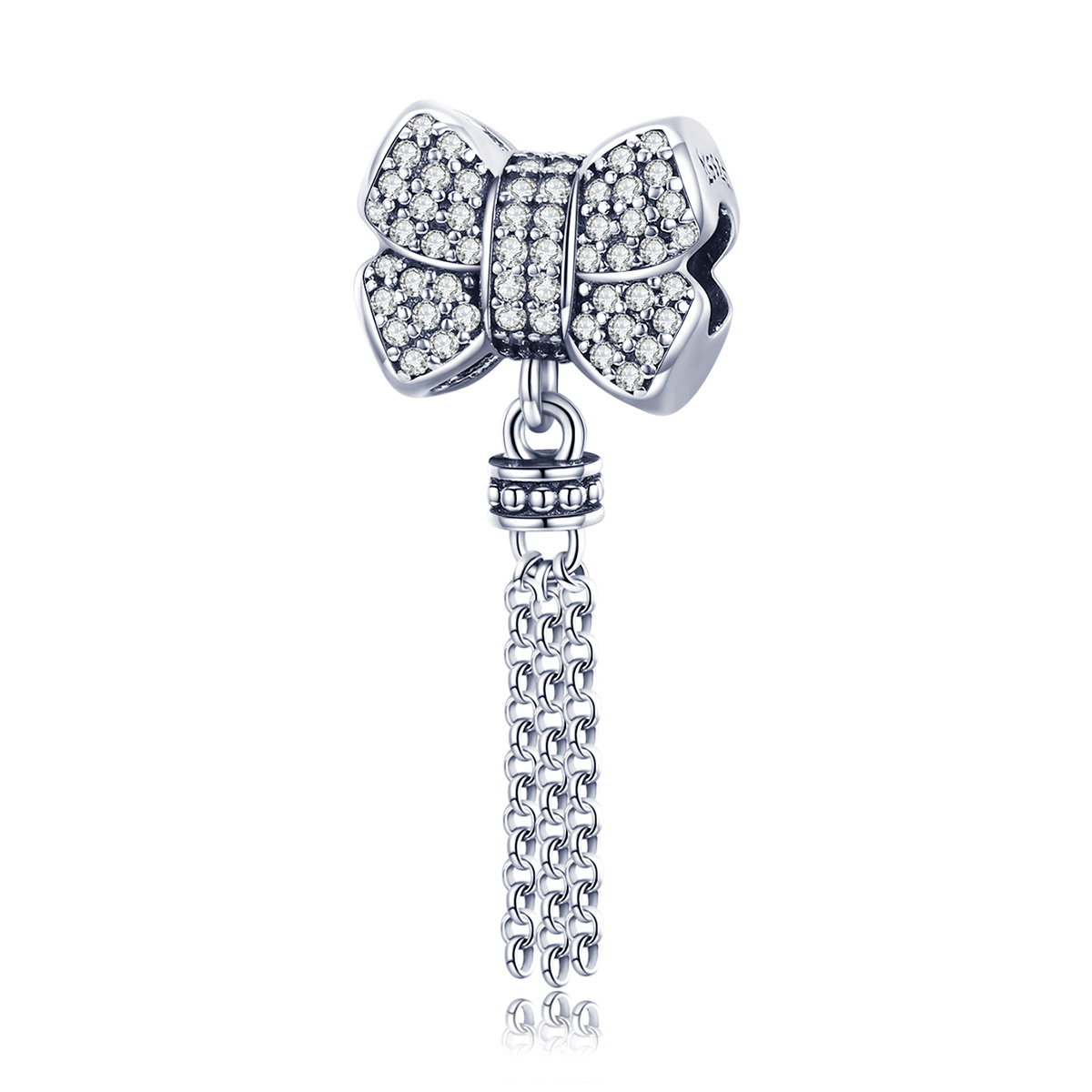 stříbrné visací přívěsek bowknot scc1016 kubická zirkonie pandora styl