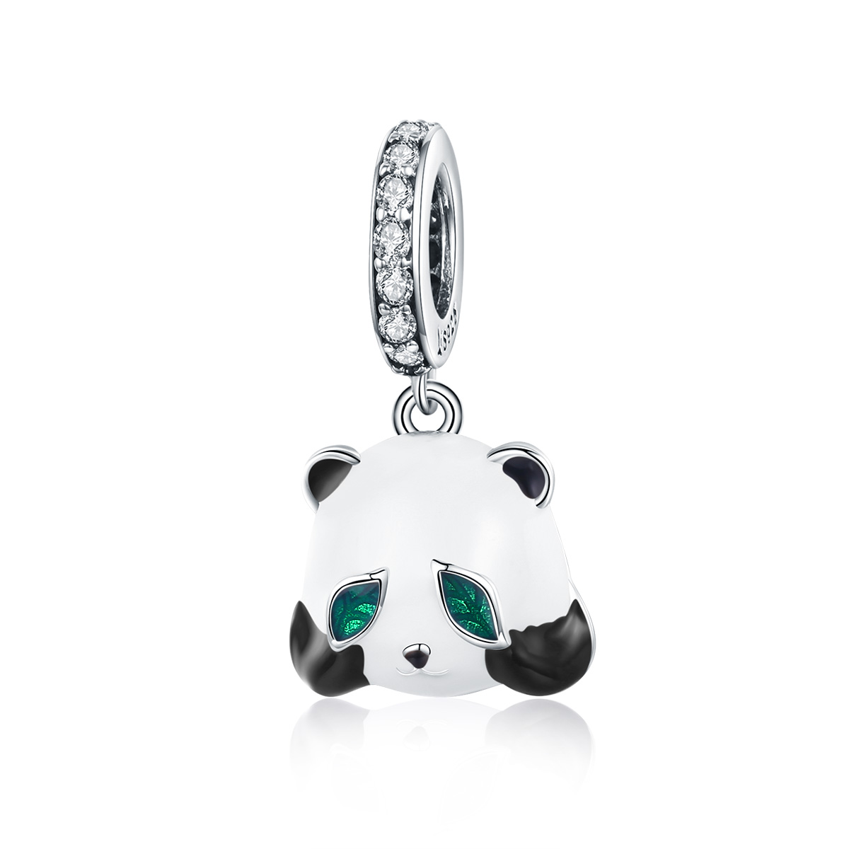 stříbrné visací přívěsek panda scc1096 kubická zirkonie pandora styl