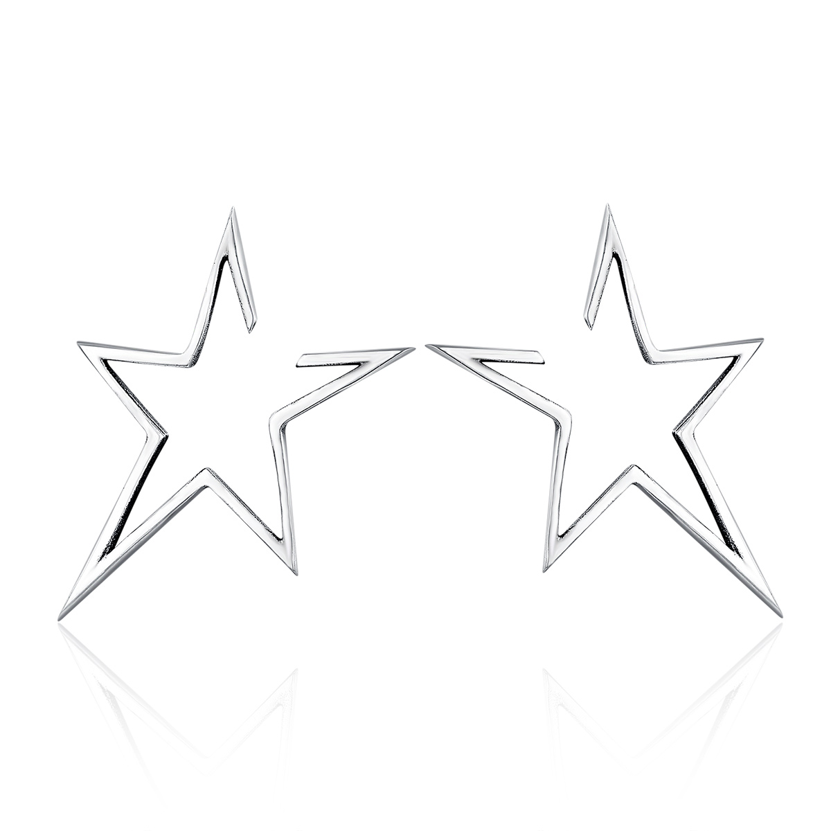 stříbrné peckové náušnice moderní hvězda sce107 pandora styl