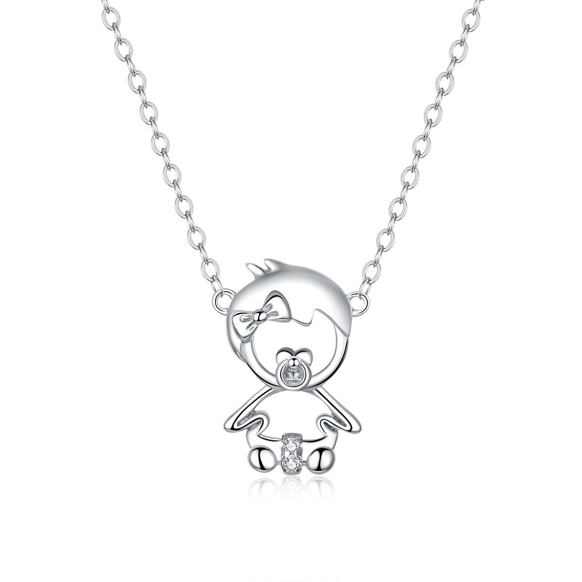 stříbrné náhrdelník dítě scn368 kubická zirkonie jako pandora