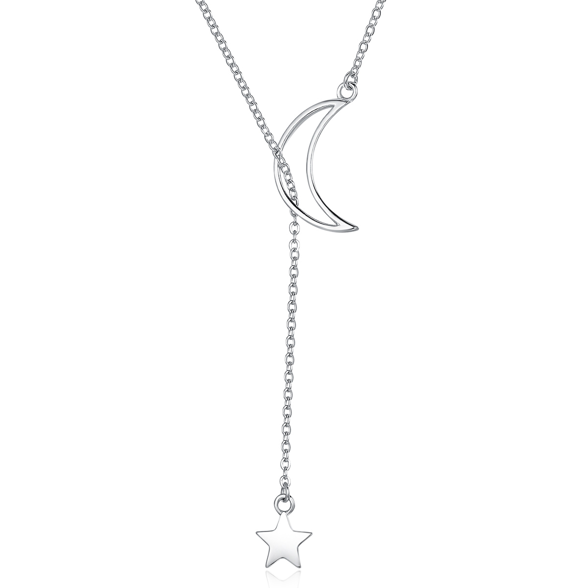 stříbrné náhrdelník hvězda a měsíc víla scn108 pandora styl