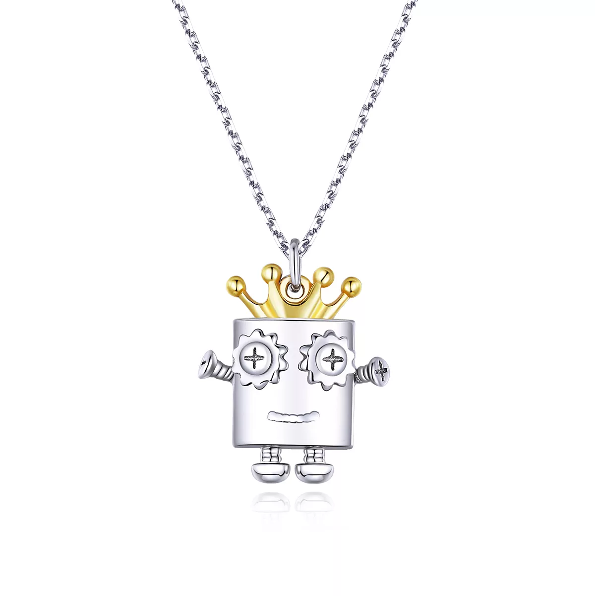 Stříbrné Náhrdelník Král Robotů SCN387 Pandora styl