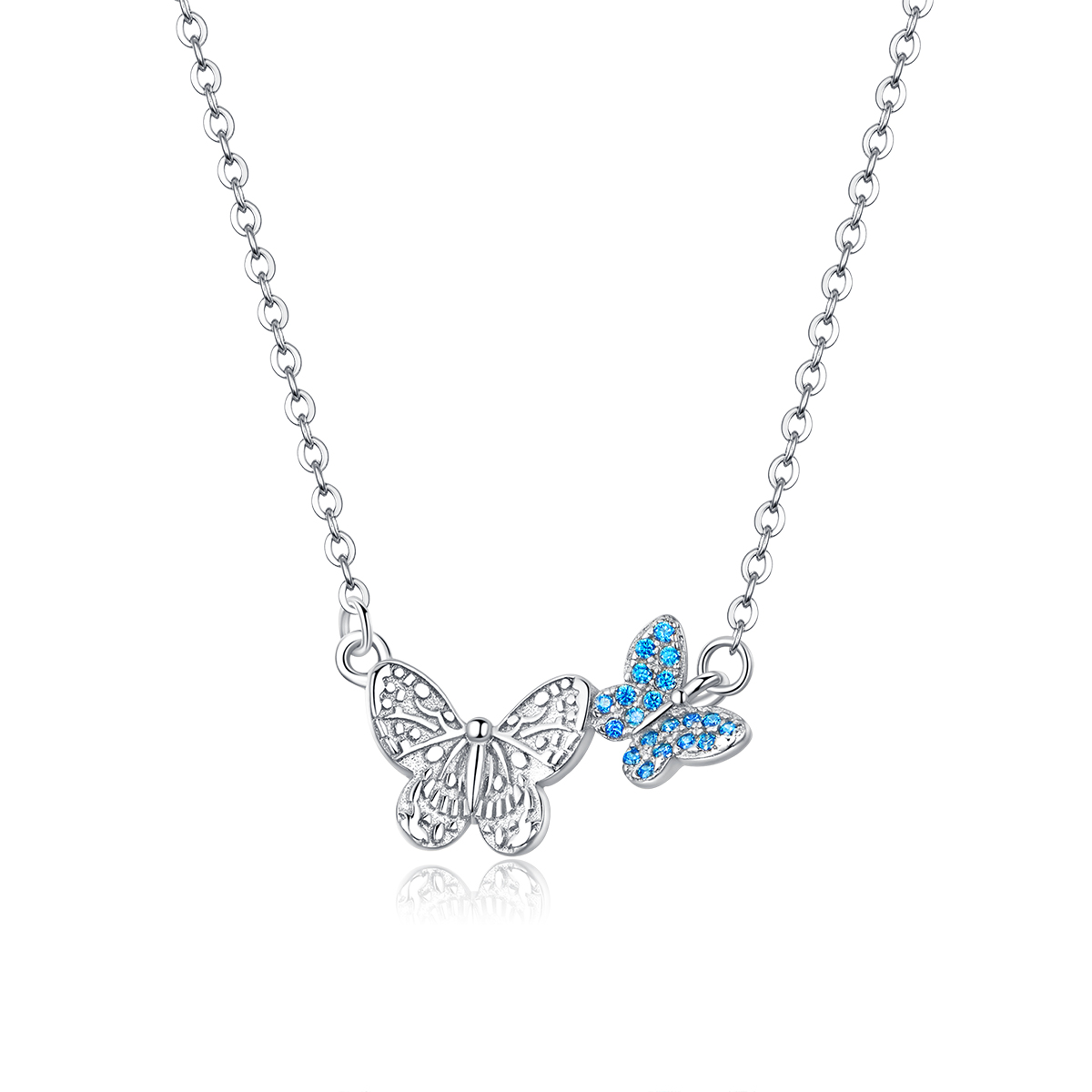 stříbrné náhrdelník motýl scn384 kubická zirkonie jako pandora