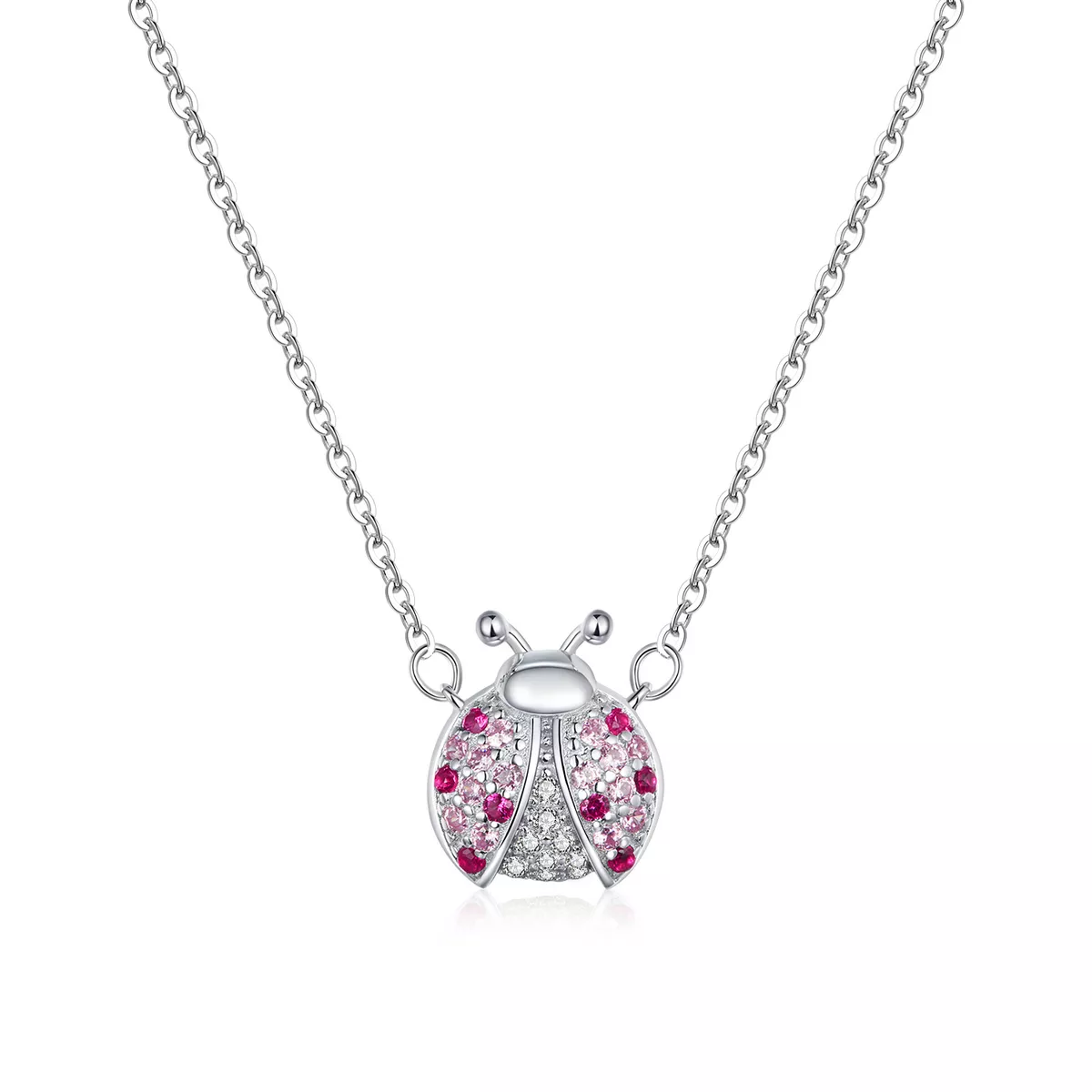 stříbrné náhrdelník oslňující slunéčko sedmitečné scn400 kubická zirkonie jako pandora