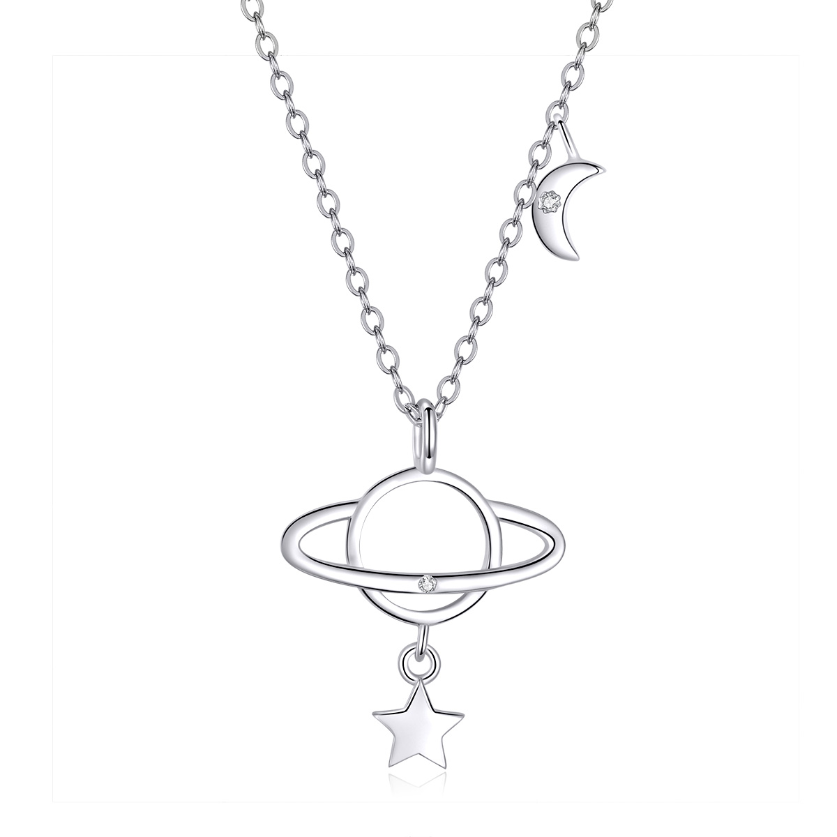 stříbrné náhrdelník planeta scn349 kubická zirkonie jako pandora
