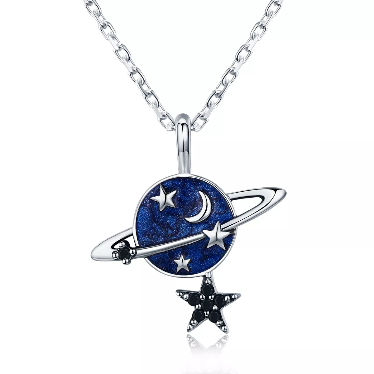 stříbrné náhrdelník tajemná planeta scn230 kubická zirkonie jako pandora