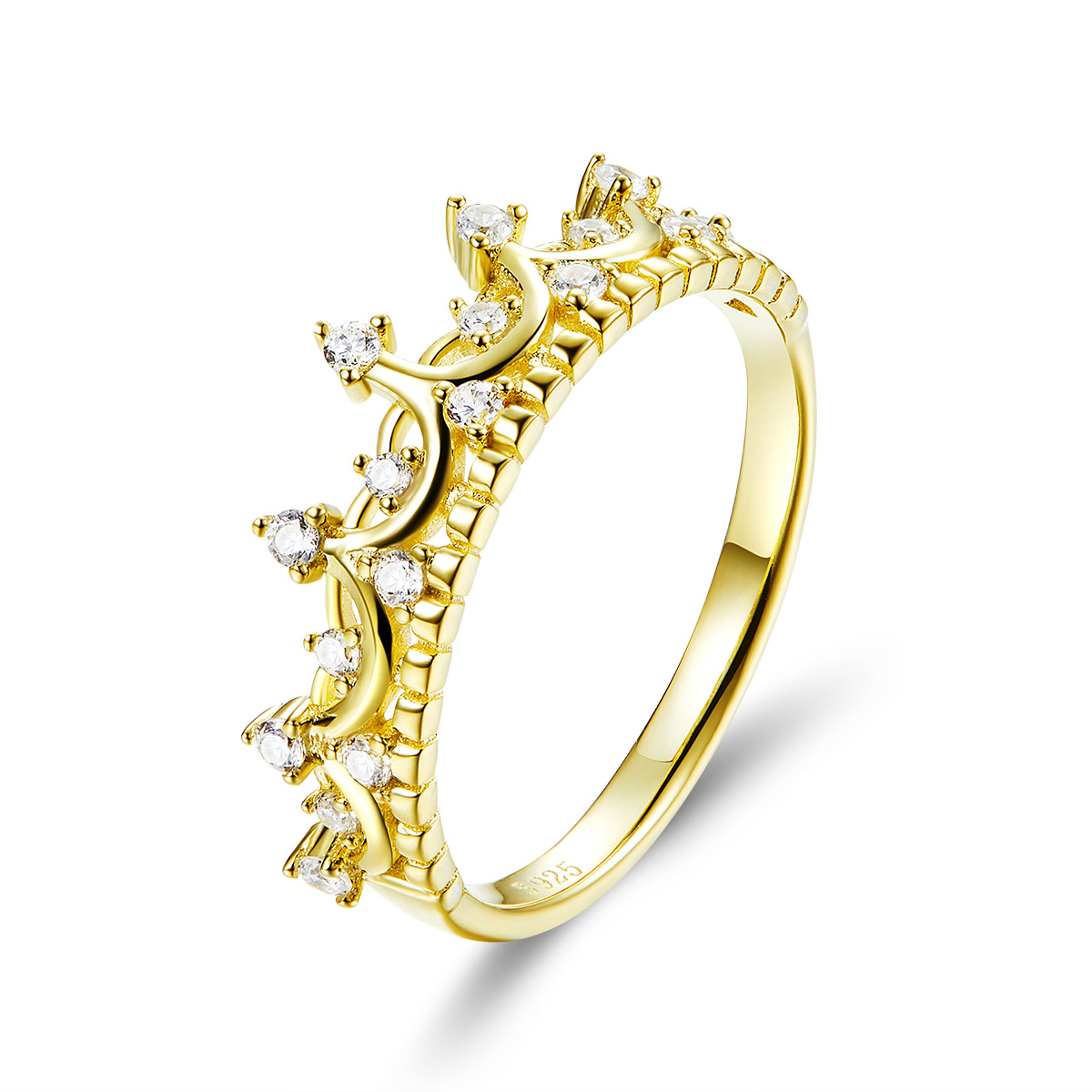14k pozlacené prsten queen's laurel scr493 kubická zirkonie jako pandora