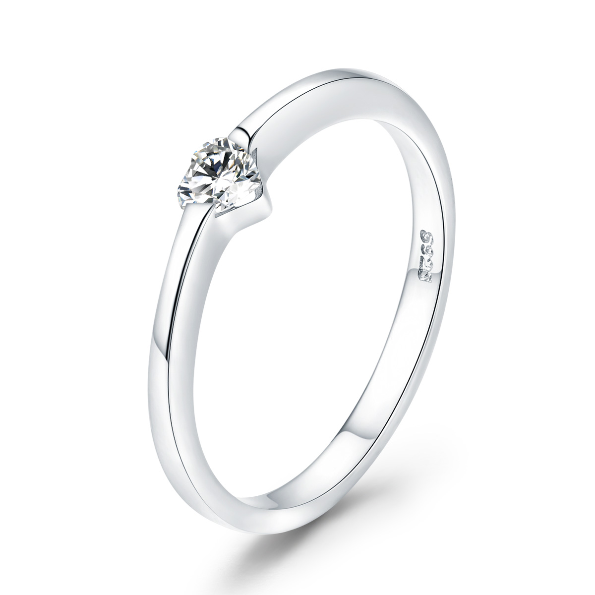 stříbrné prsten jednoduché elegantní scr450 kubická zirkonie jako pandora