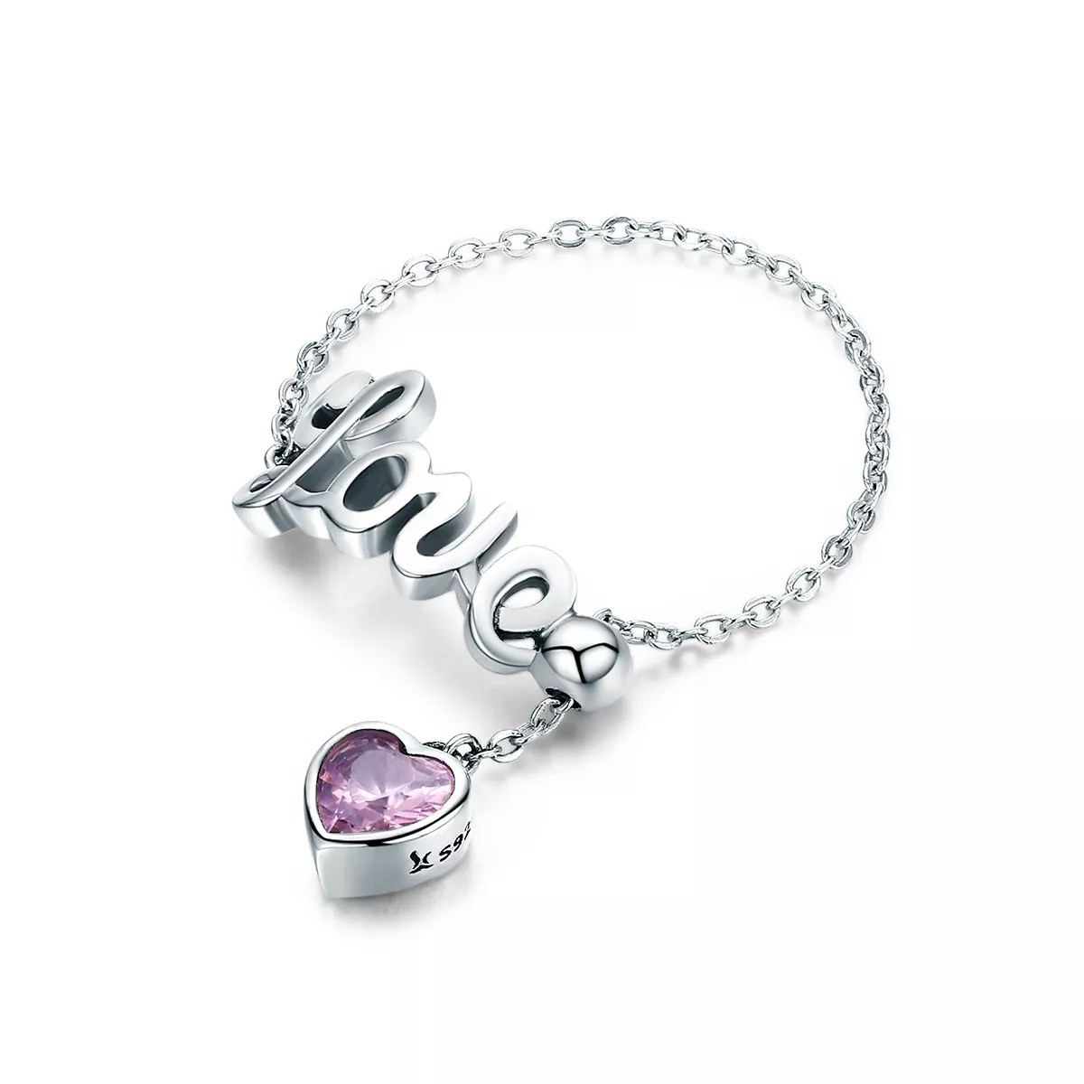 stříbrné prsten milovat scr246 kubická zirkonie jako pandora