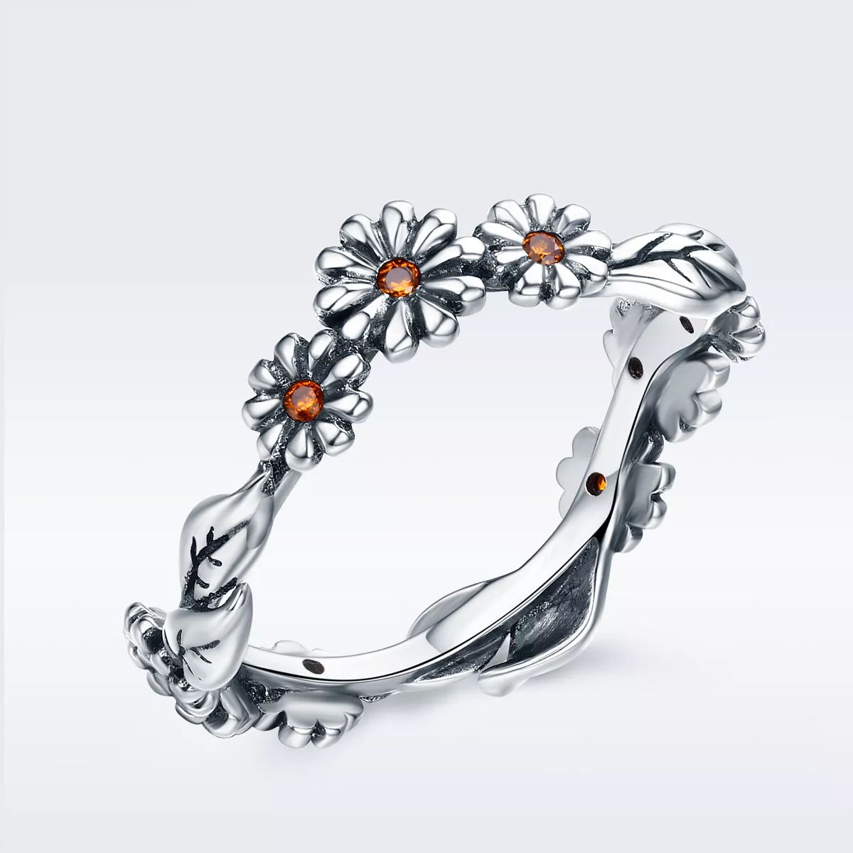 Stříbrné prsten Sedmikráska Květina SCR298, Kubická zirkonie, jako Pandora