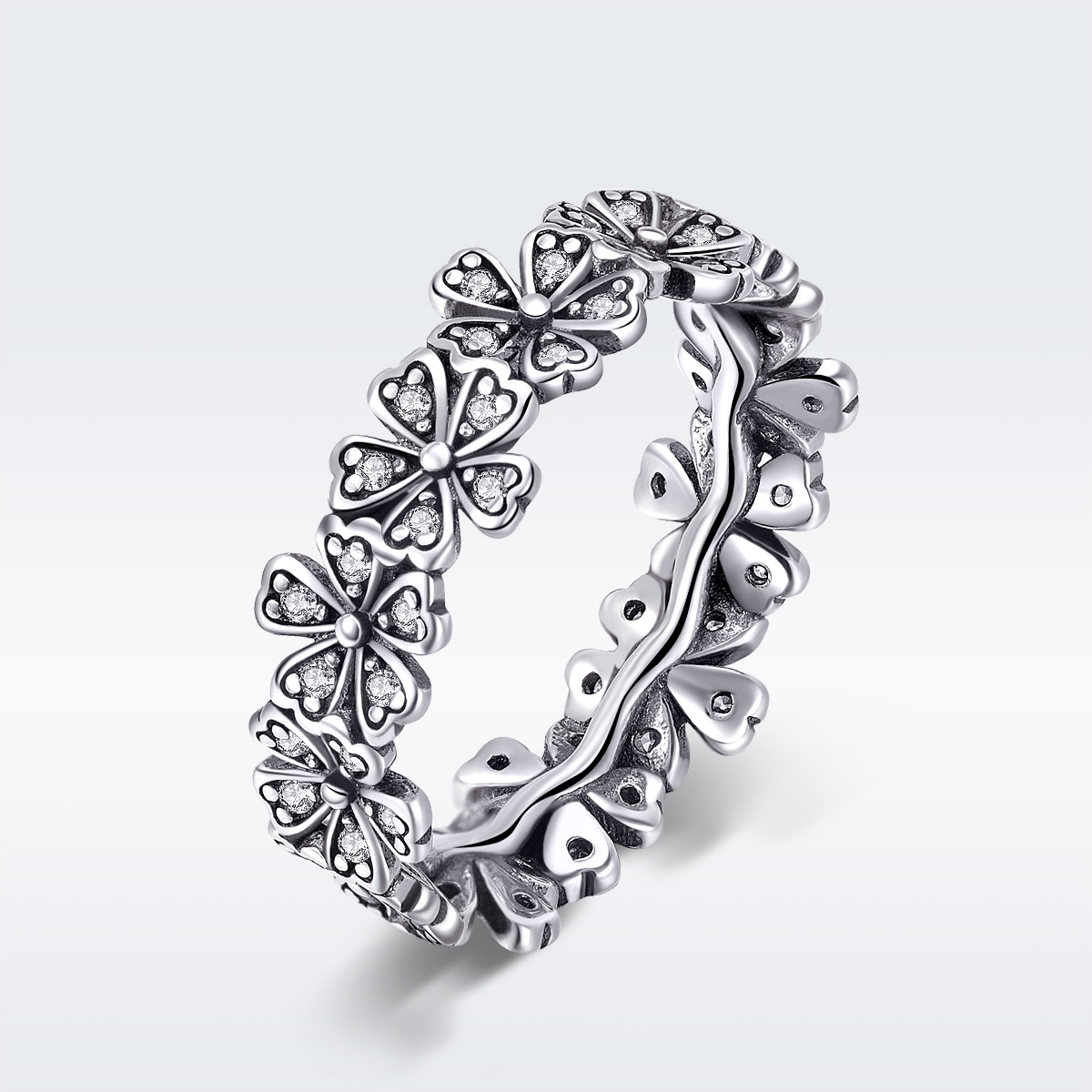 stříbrné prsten sedmikráska květina scr397 kubická zirkonie jako pandora
